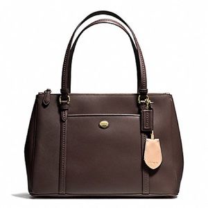 COACH | Peyton Leather Jordan Double Zip Carryall | Black